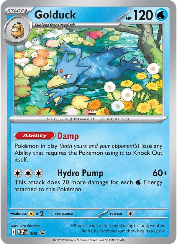 Golduck - 008 — Mega Evolution Promo 8 Pokémon card