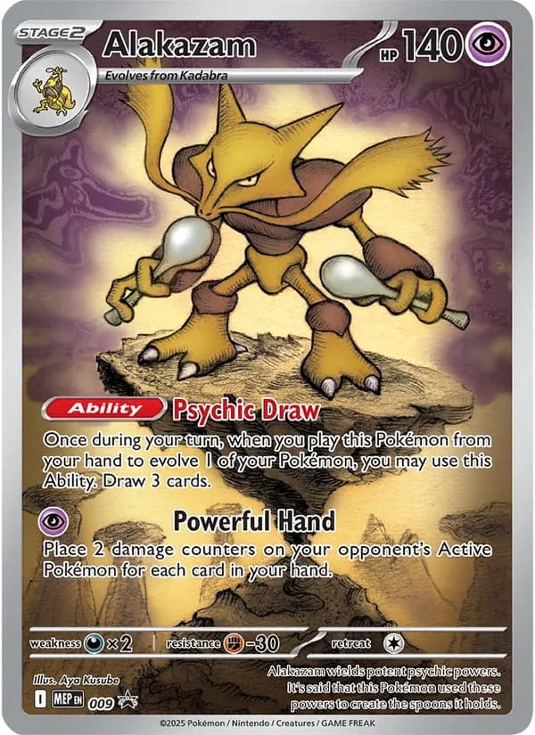 Alakazam - 009 — Mega Evolution Promo 9 Pokémon card