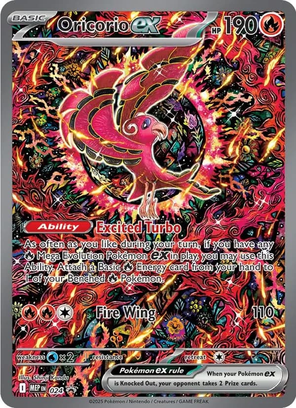 Oricorio ex - 024 — Mega Evolution Promo 24 Pokémon card