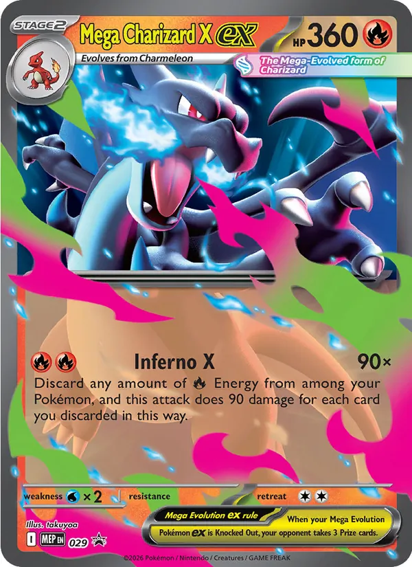 Mega Charizard X ex - 029 — Mega Evolution Promo 29 Pokémon card