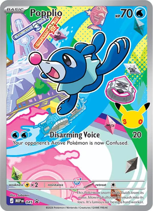 Popplio - 045 — Mega Evolution Promo 45 Pokémon card