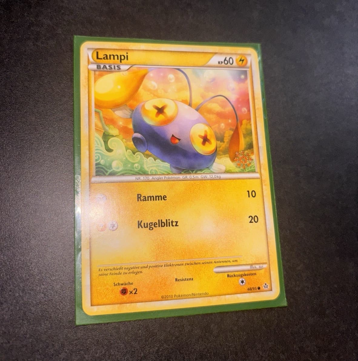 Pokémon TCG Lampi Basis Elektro Common HS – Entfesselt 48/95 Deutsch KP 60