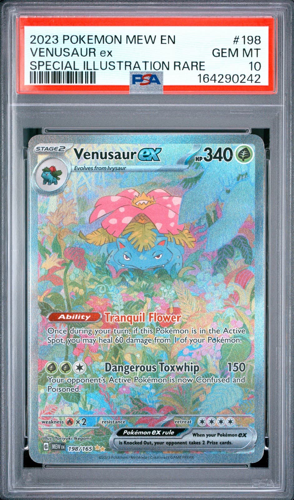 Venusaur ex 198/165 Pokemon 151 198 Special Illustration Rare GEM MINT PSA 10