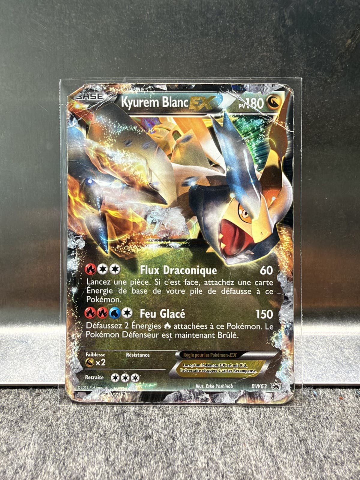 Carte Pokémon : Kyurem Blanc EX BW63 - Promo B&W - FR - Poor