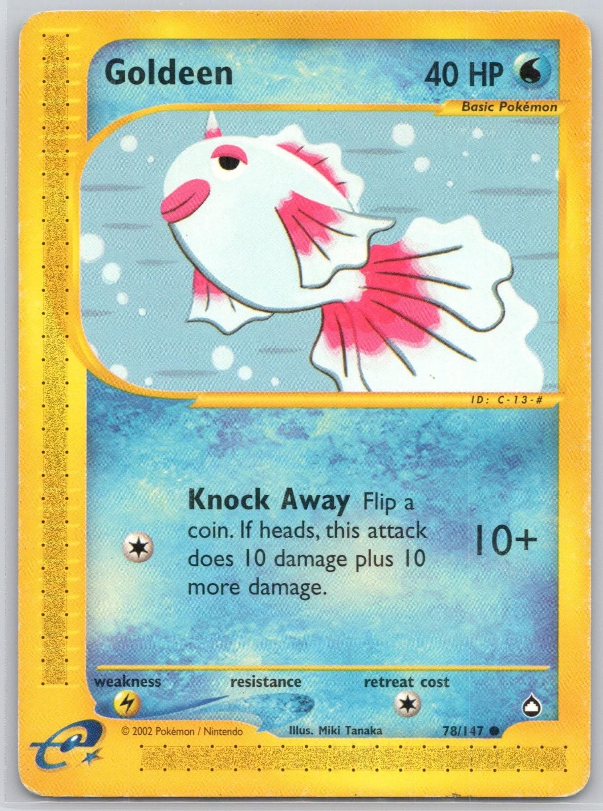 Goldeen 78/147 Common Aquapolis Pokemon Moderately Played