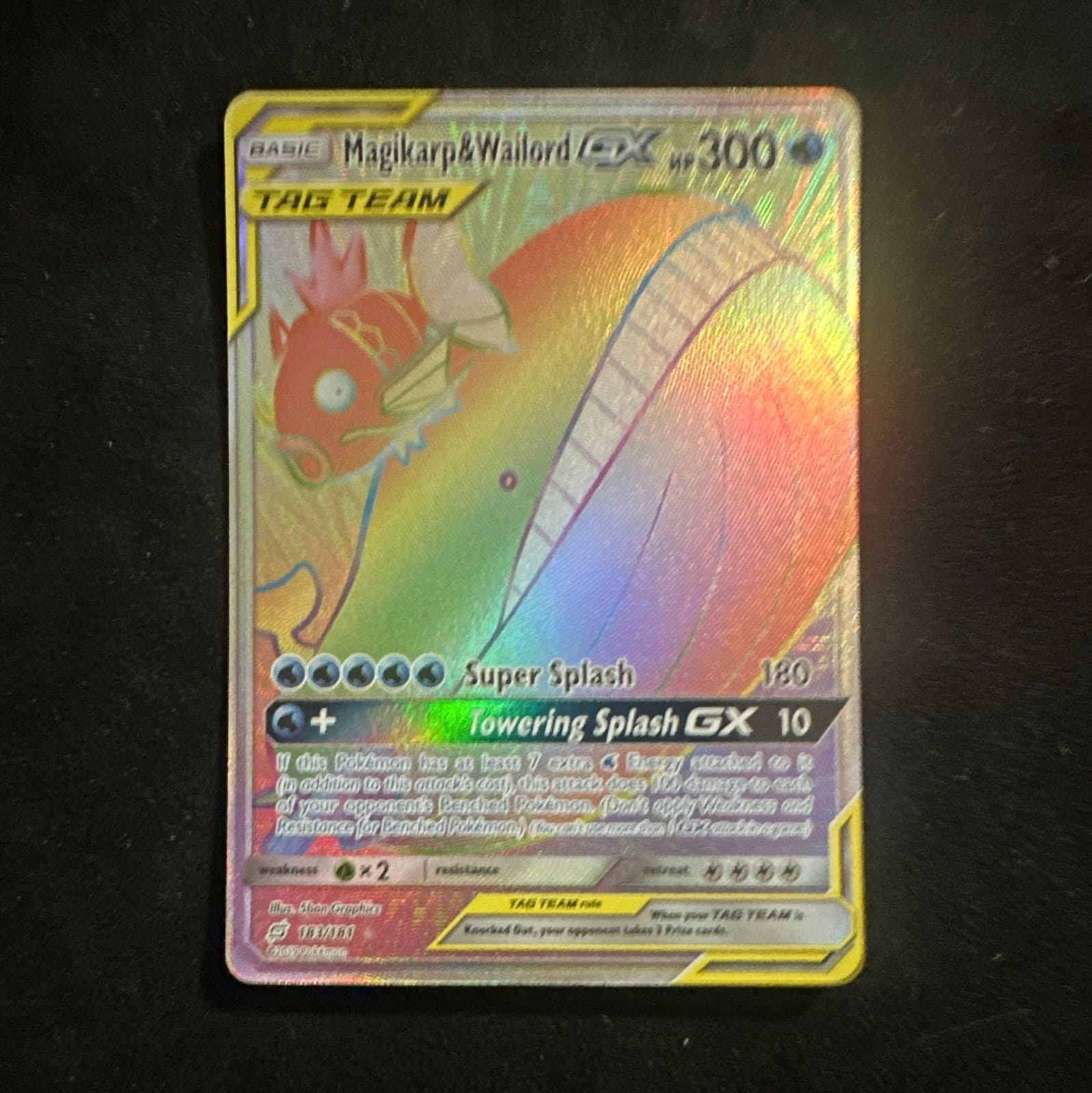 The Pokémon Company Magikarp & Wailord GX 161/181 Team Up Secret Rare Holo ENG
