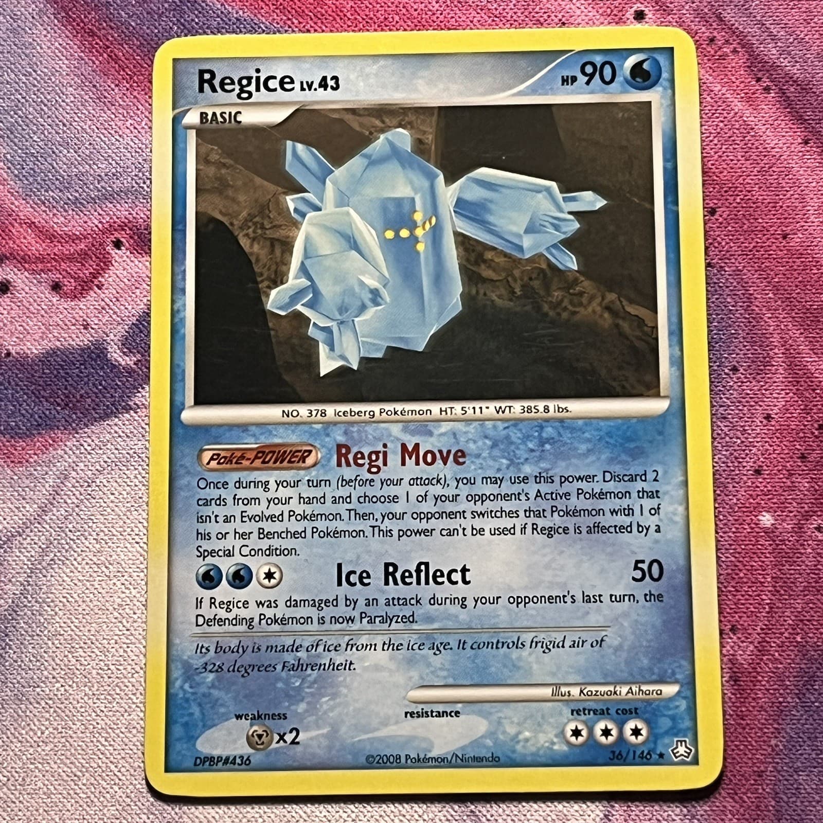 Regice 36/146 Legends Awakened Non-Holo Rare Kazuaki Aihara Pokemon English LP