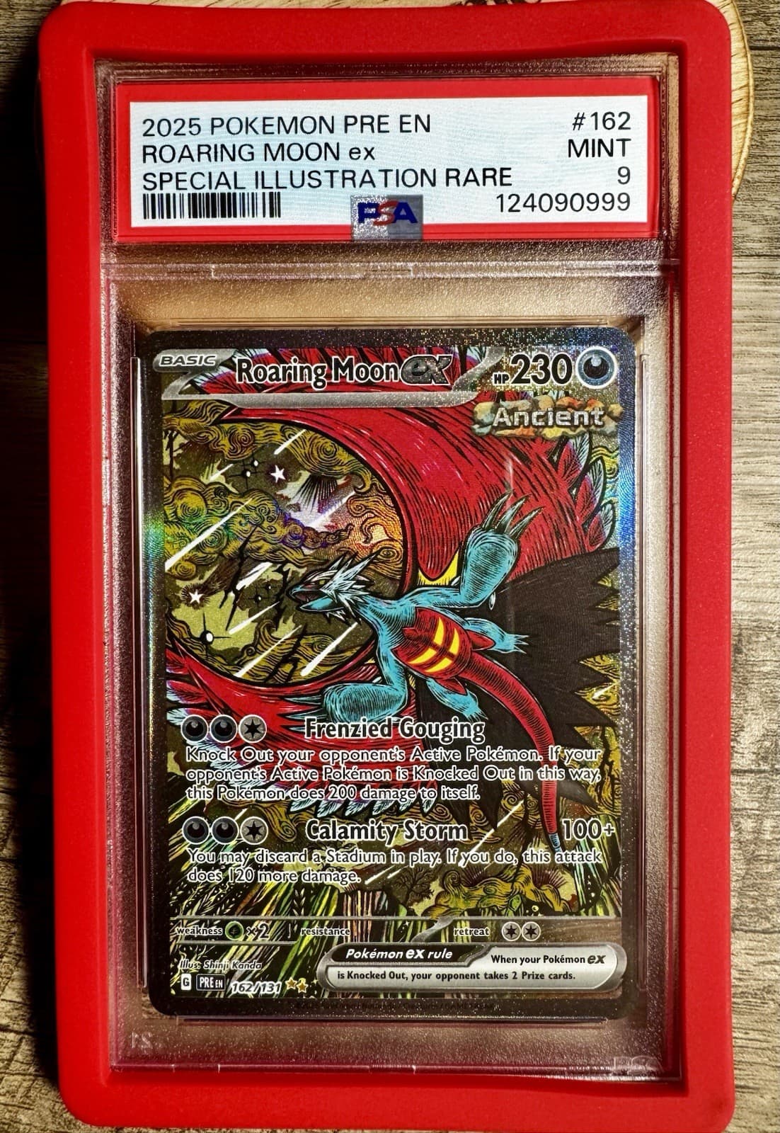 Pokemon TCG 2025 Roaring Moon ex 162/131 Prismatic Evolutions SIR PSA 9