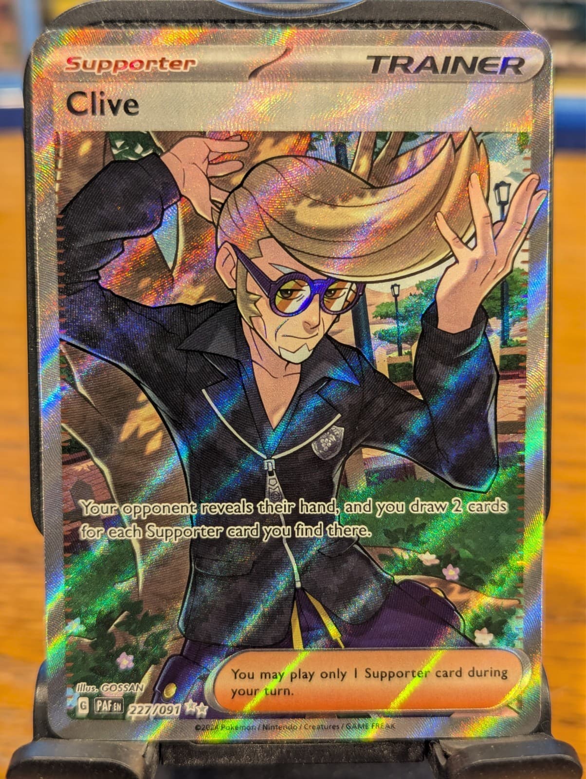Pokemon TCG Paldean Fates Clive Ultra Rare Holo 227/091