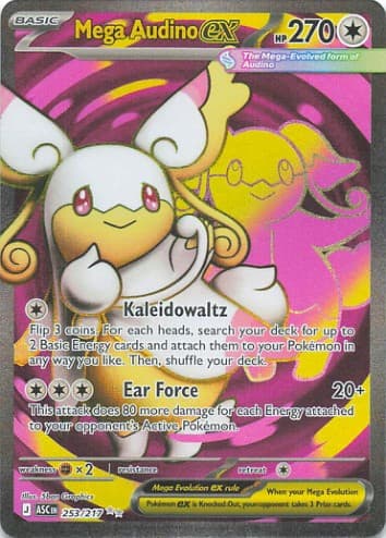 Mega Audino ex 253/217 Ultra Rare Ascended Heroes Pokemon Holo Near Mint