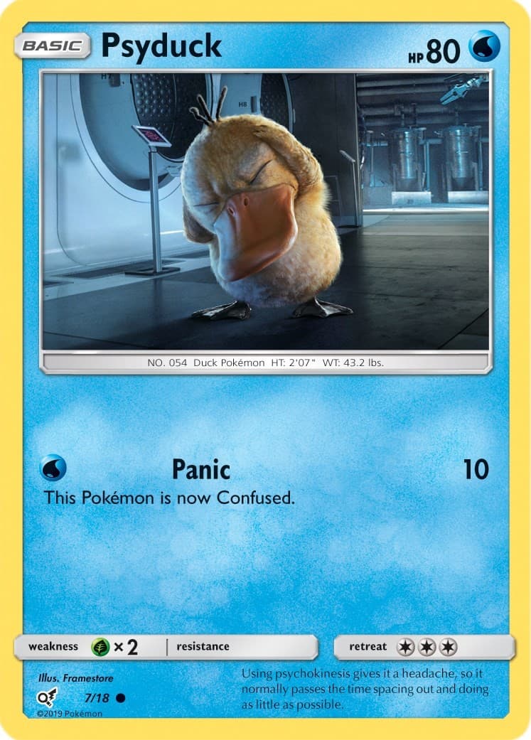 Pokemon Psyduck (Holo Common) Holofoil DEP Detective Pikachu 7/18 LP C EN