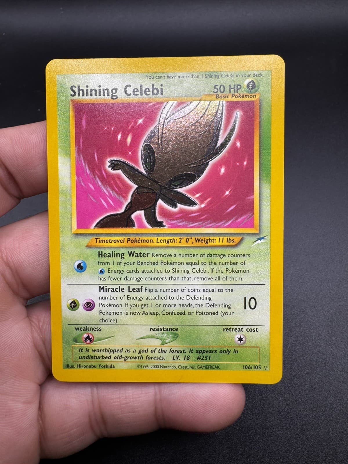 Shining Celebi Neo Destiny Unlimited Holo Pokemon 106/105  NM