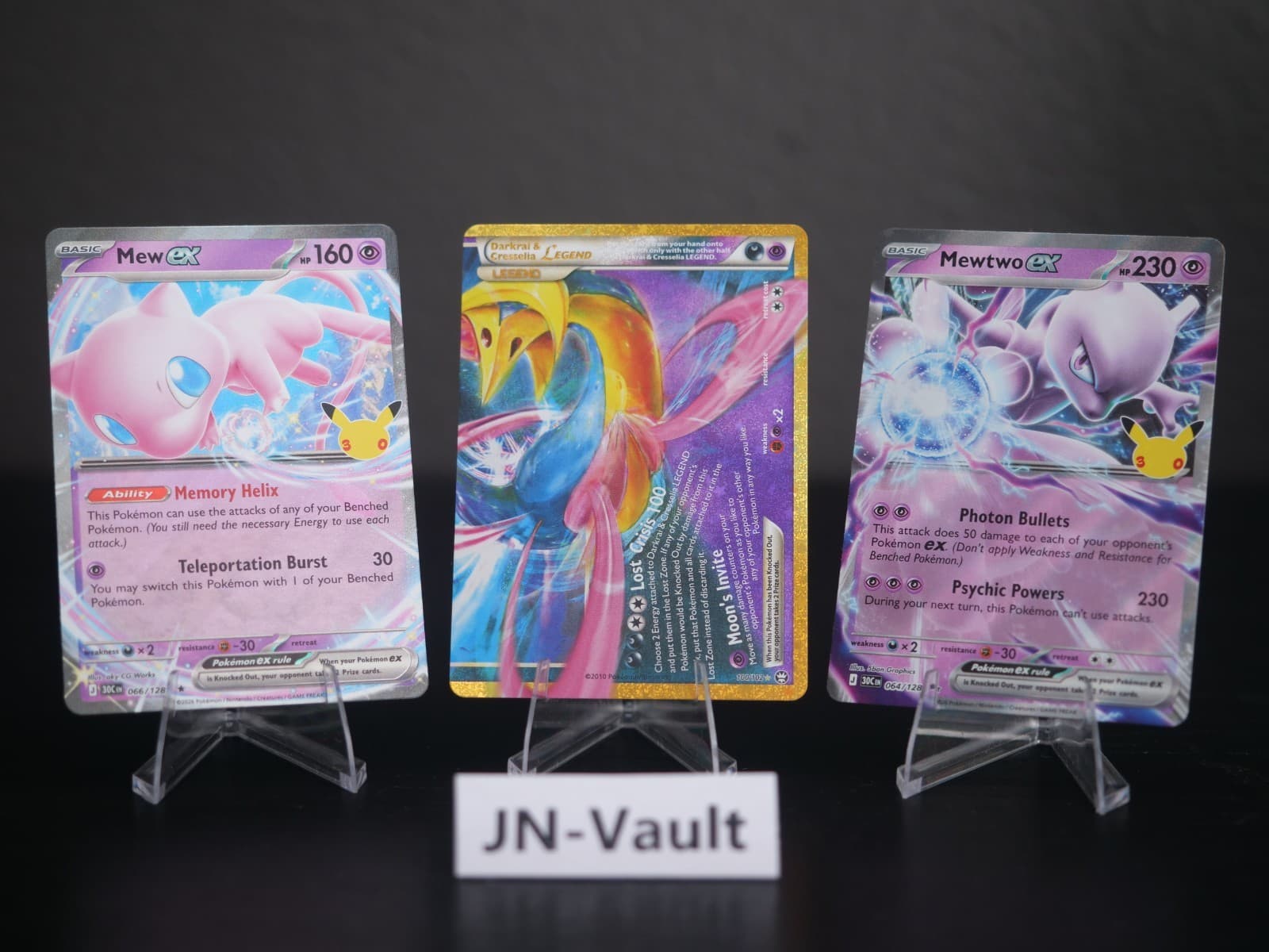 Darkrai & Cresselia Legend Bottom 100/102 ME 30th Celebration + Mewtwo and Mew!