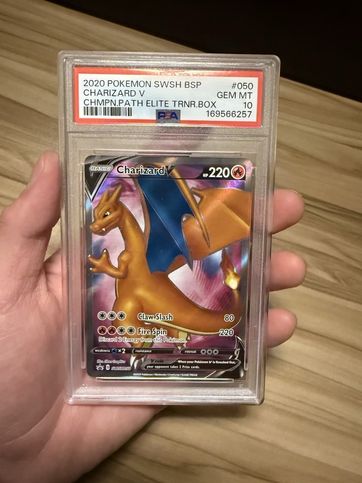 Charizard v SWSH050 Holo PSA Gem Mint 10 Sword & Shield Promo Cards