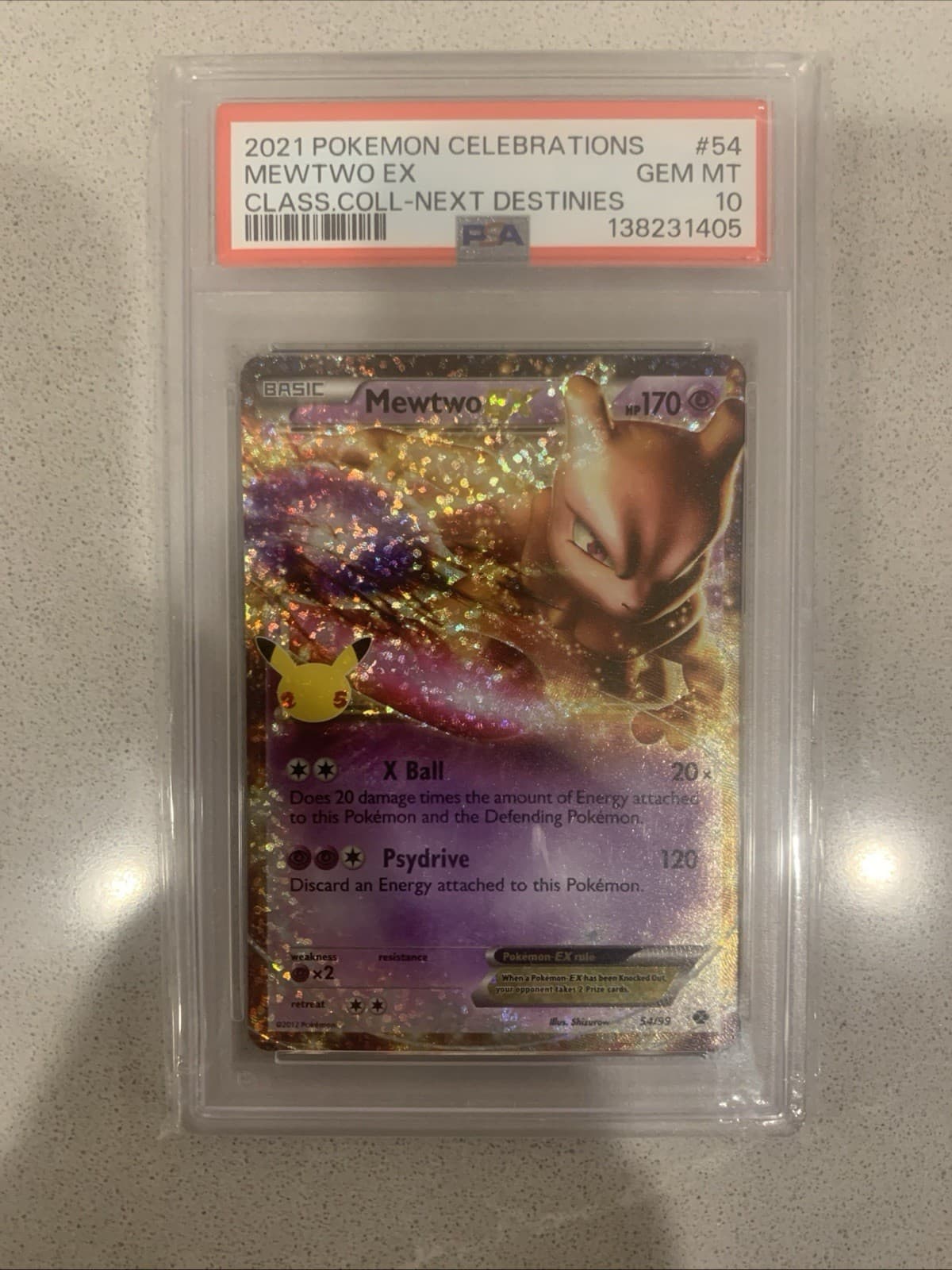 2021 Pokemon Celebrations Classic Collection #54 Mewtwo Ex PSA10