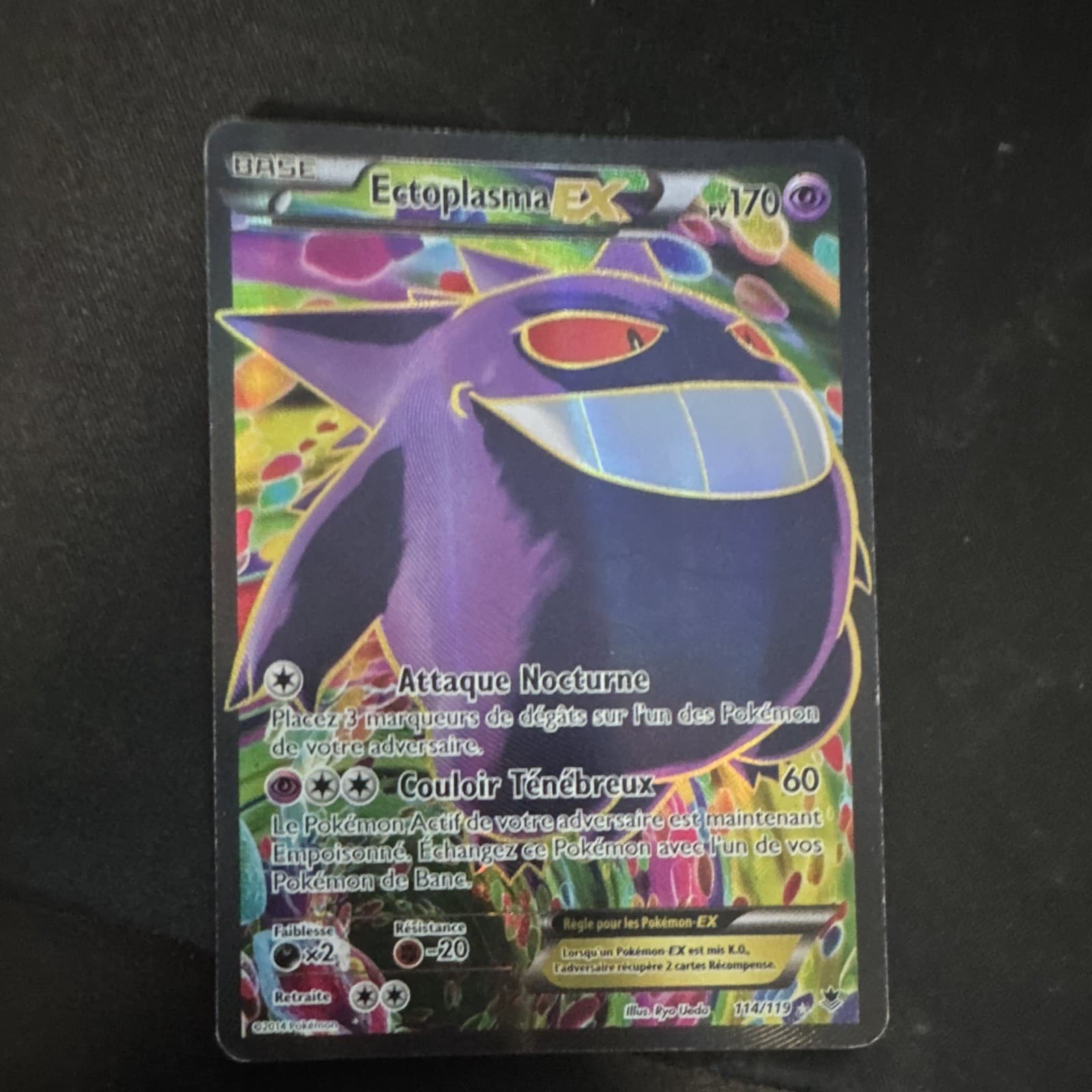 Pokémon JCC Ectoplasma EX 114/119 FR 2014 PV 170 Full Art Holo vigueur spectrale