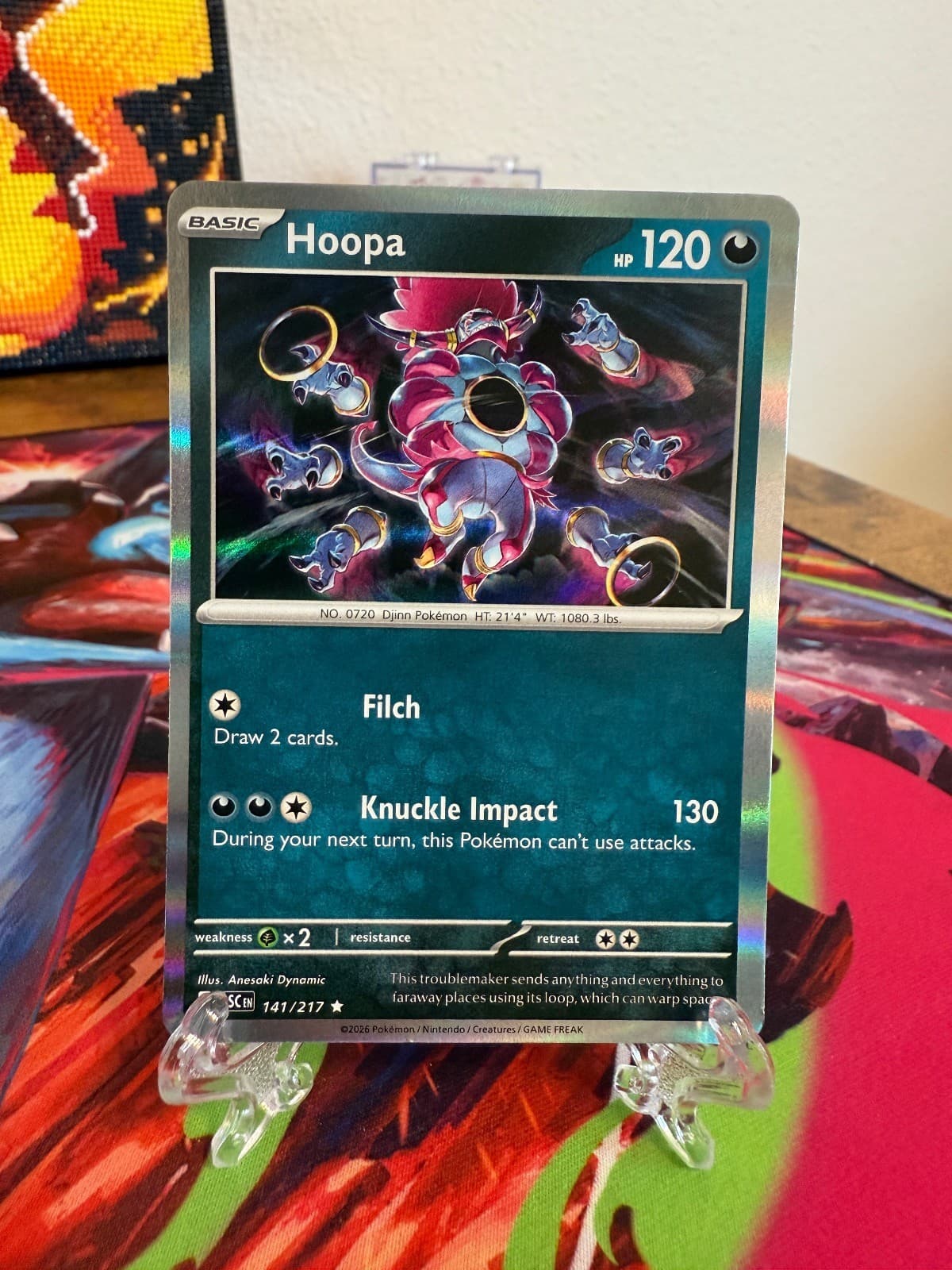 Pokemon Hoopa 141/217 Holo Rare TCG 2026 Ascended Heroes Card