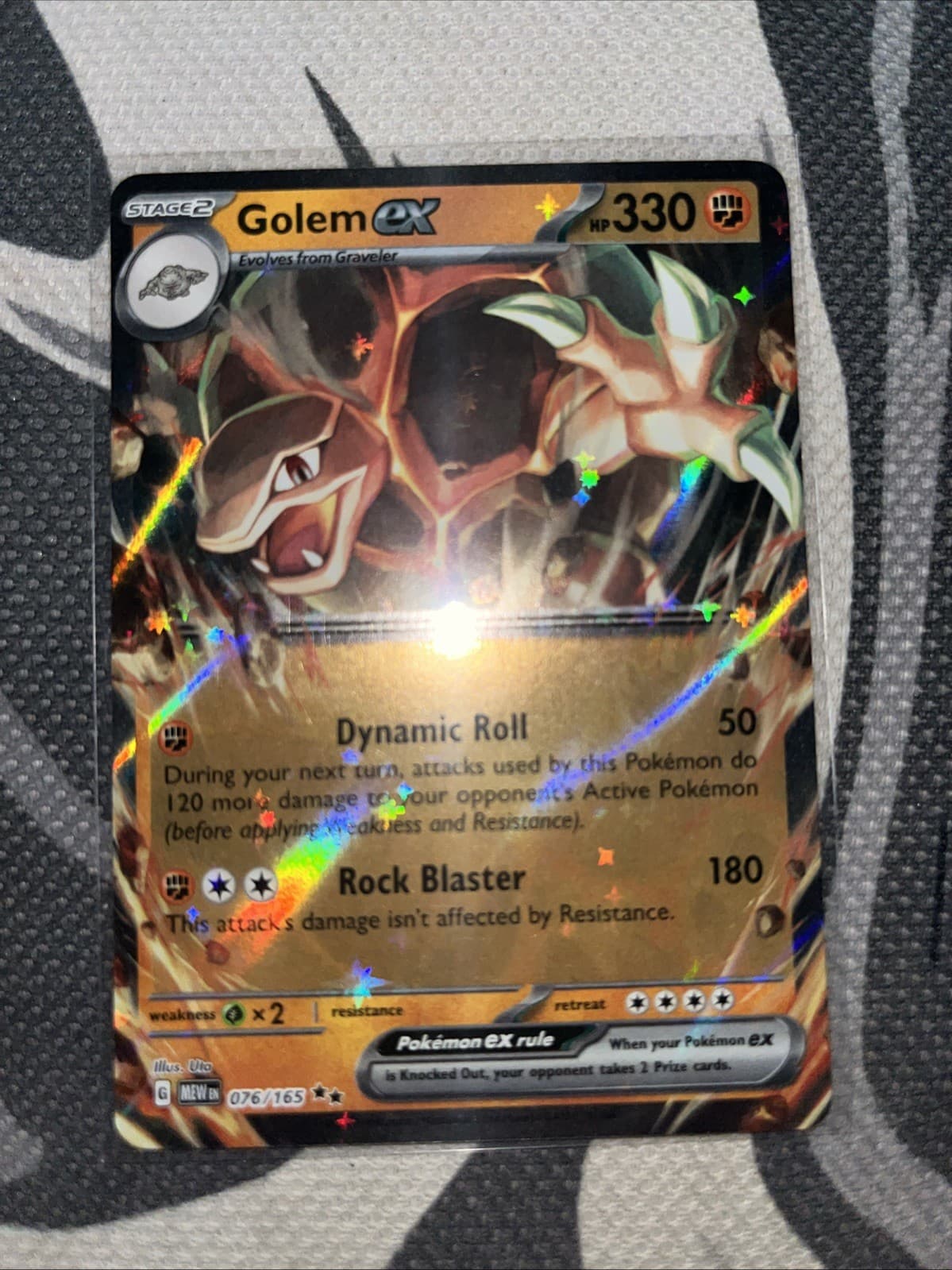 Golem ex - 076/165 #76/165 (Holo) (NM) SV: Scarlet & Violet 151 MEW Pokemon