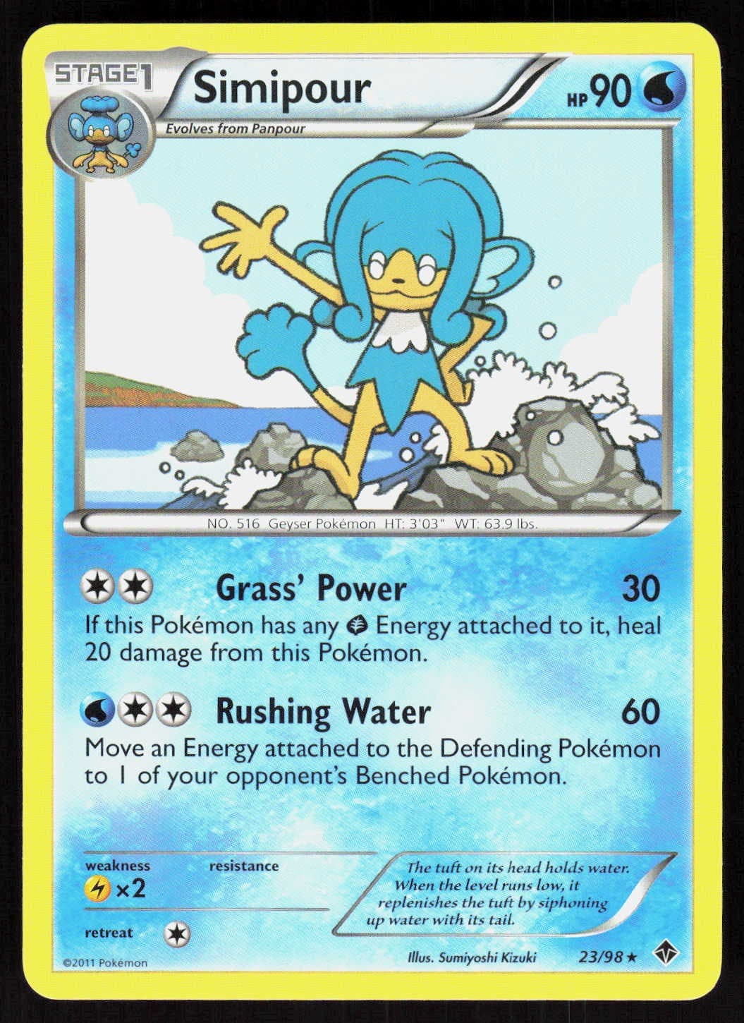 Simipour 23/98 Rare Emerging Powers Pokemon EN Near Mint