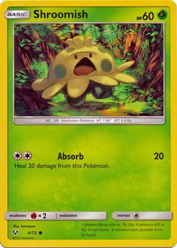 Shroomish - 4/73 - Common (Near Mint) Shining Legends - Grass Pokémon