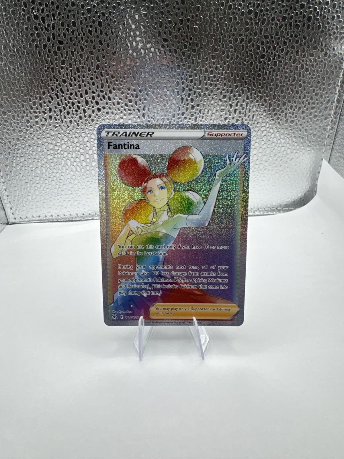 Fantina 206/196 Lost Origin NM Secret Rainbow Rare Pokemon Card TCG