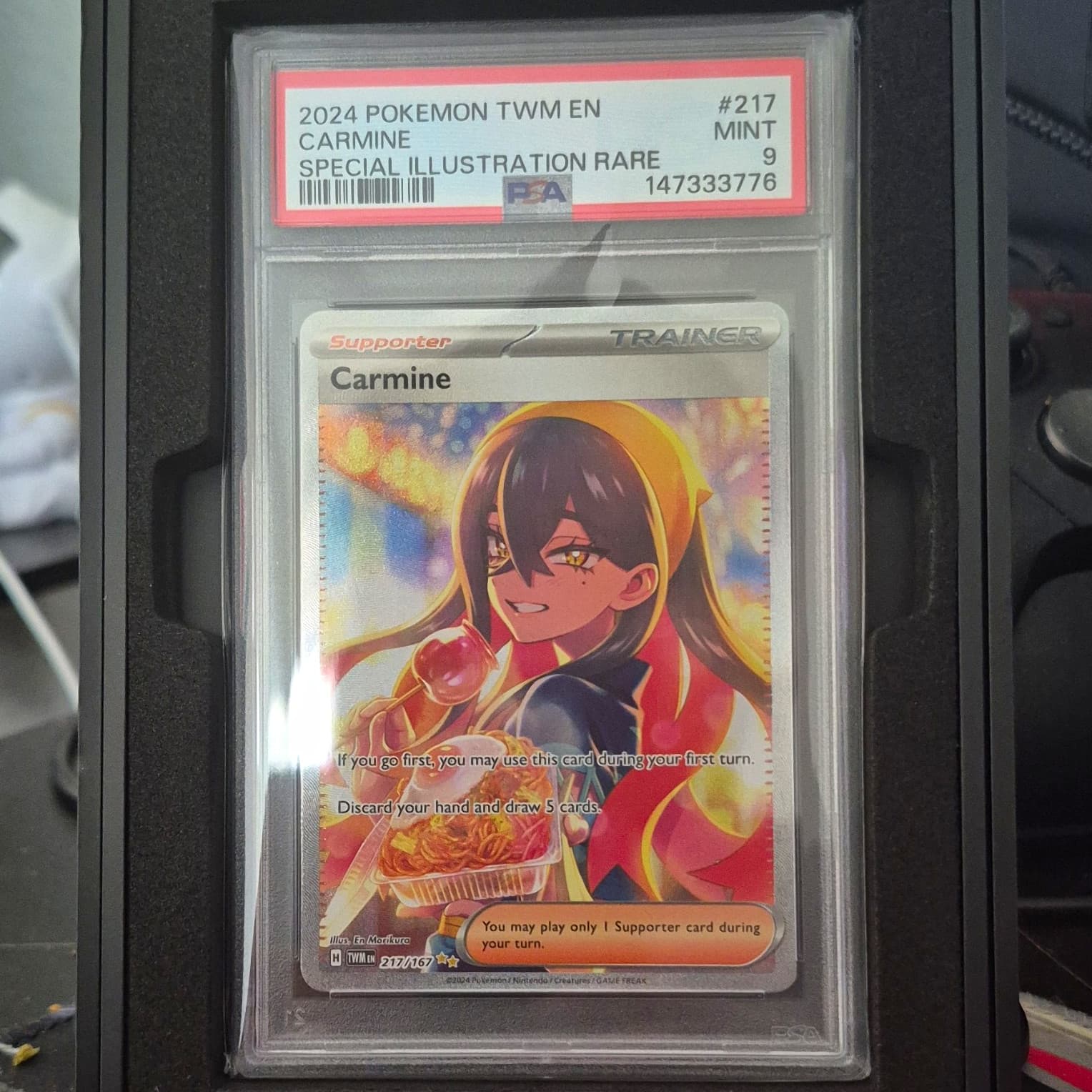 The Pokémon Company Carmine 217/167 Sv06 Twilight Masquerade SIR Holo EN PSA 9