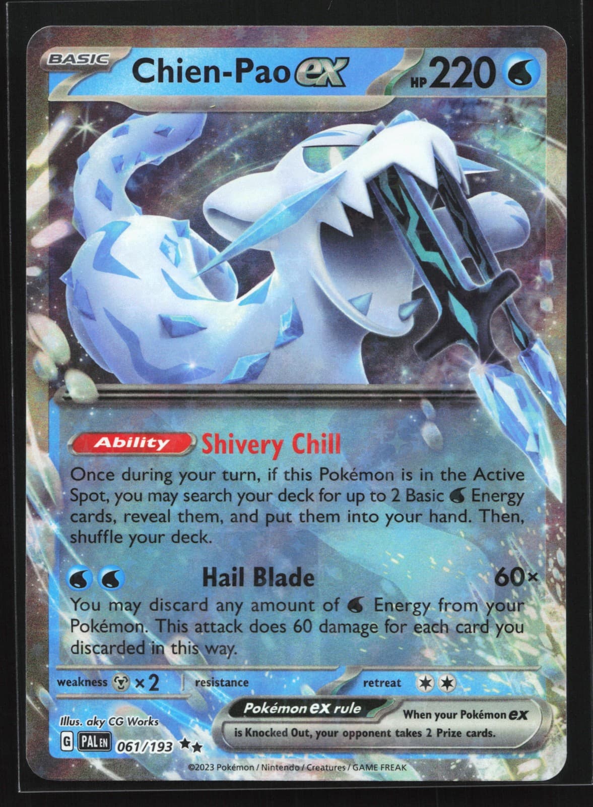 Chien-Pao ex 061/193 SV02: Paldea Evolved Double Rare Pokemon Card