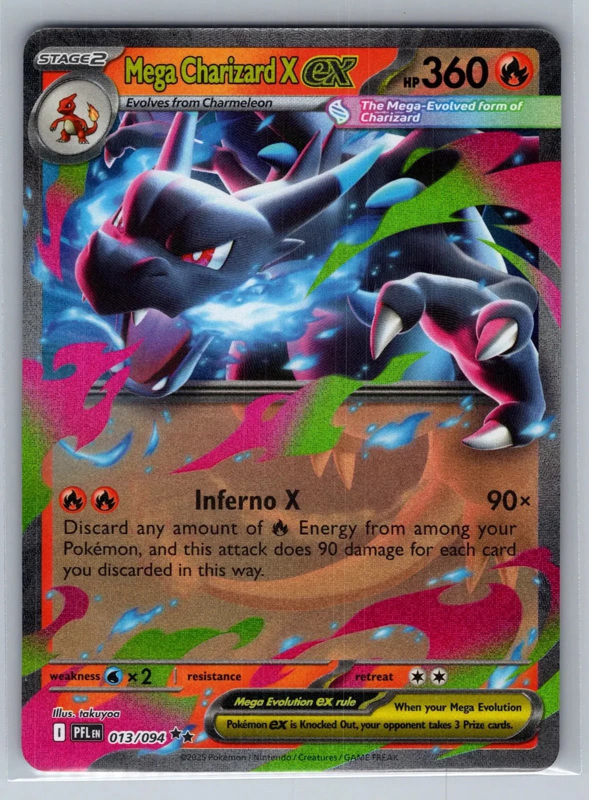 Mega Charizard X ex 13/94 Phantasmal Flames Double Rare Pokemon TCG NM
