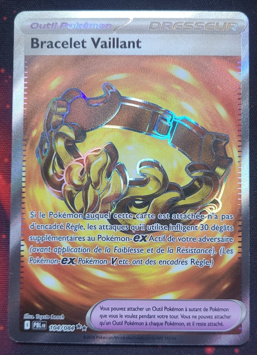 Pokemon - Bracelet Vaillant 104/084 ME05 Nuit Noire Full Art - Francais Fr