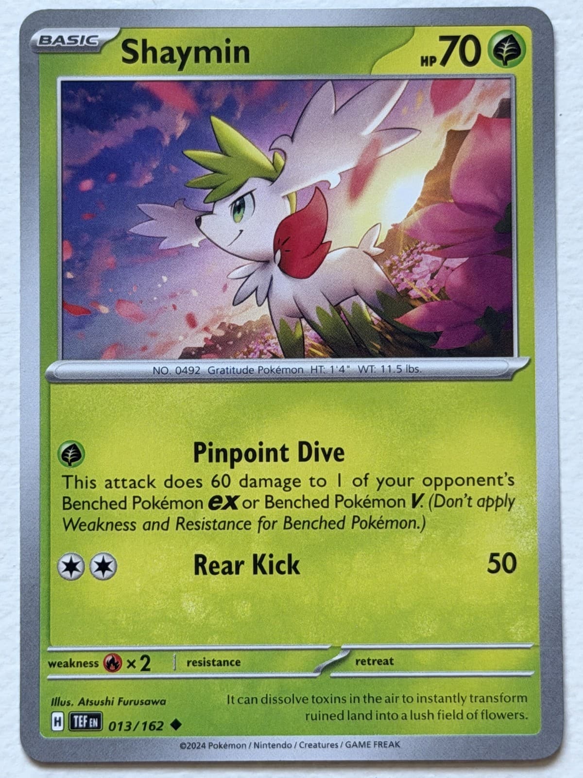 Shaymin 13/162 Temporal Forces Uncommon Near Mint Pokemon