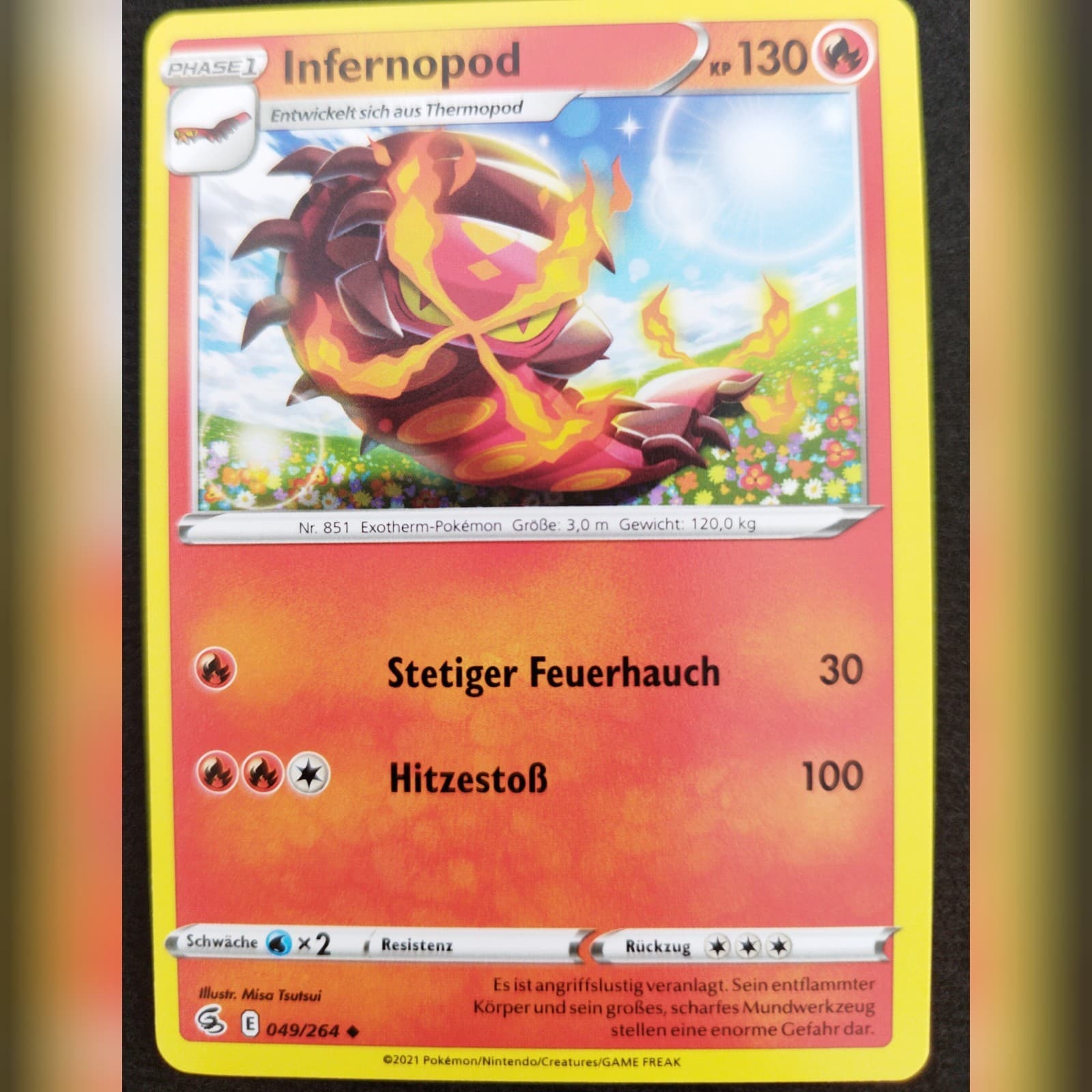 Pokemon Karte * Infernopod * 49/264 * Fusionsangriff * 2021 * Deutsch * NM *
