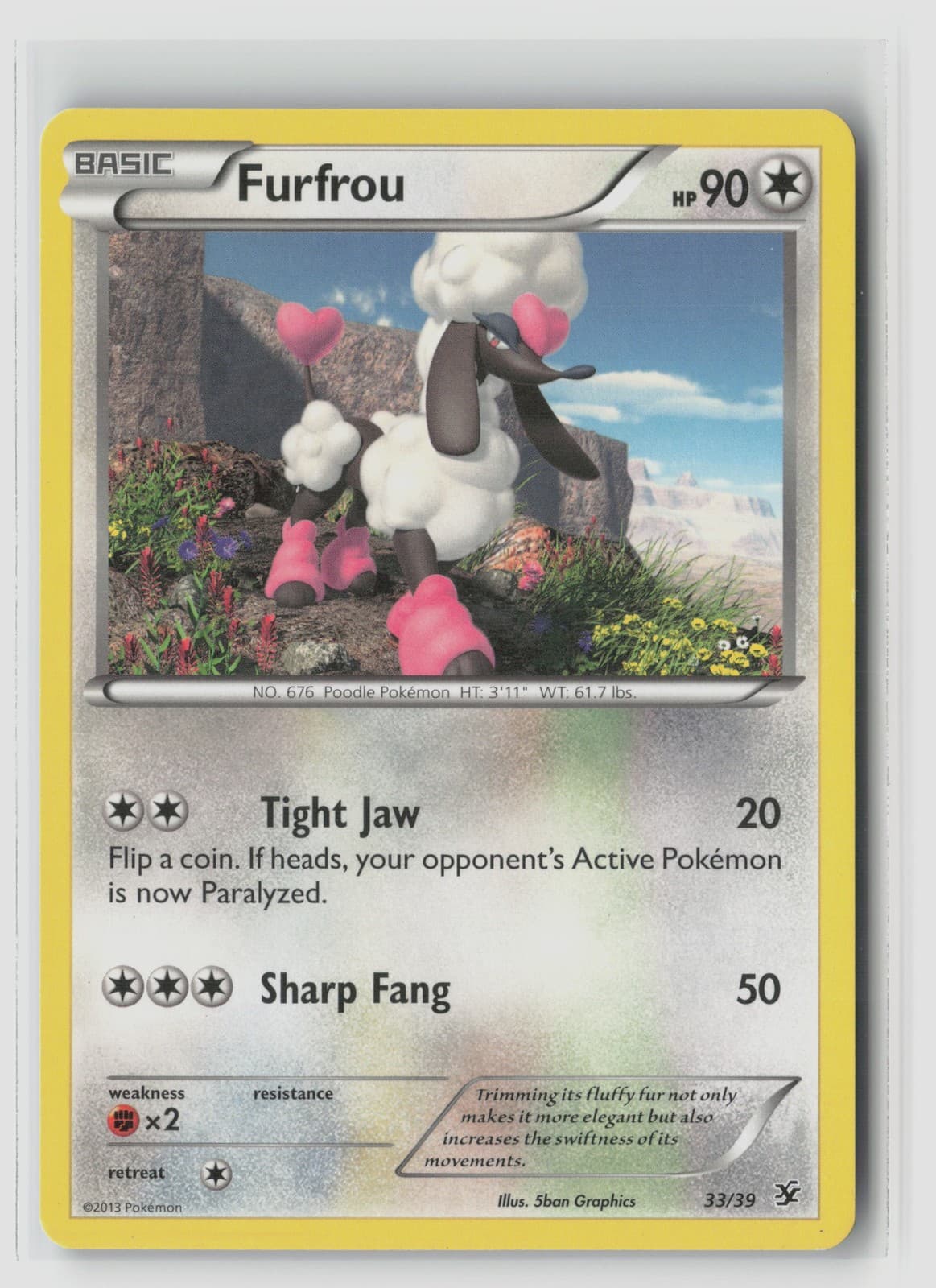 Furfrou #33/39 Kalos Starter Set Common Pokemon TCG LP