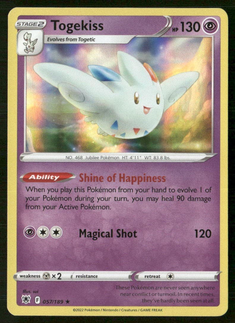 Togekiss 057/189 Holo Rare Astral Radiance Pokemon Lightly Played