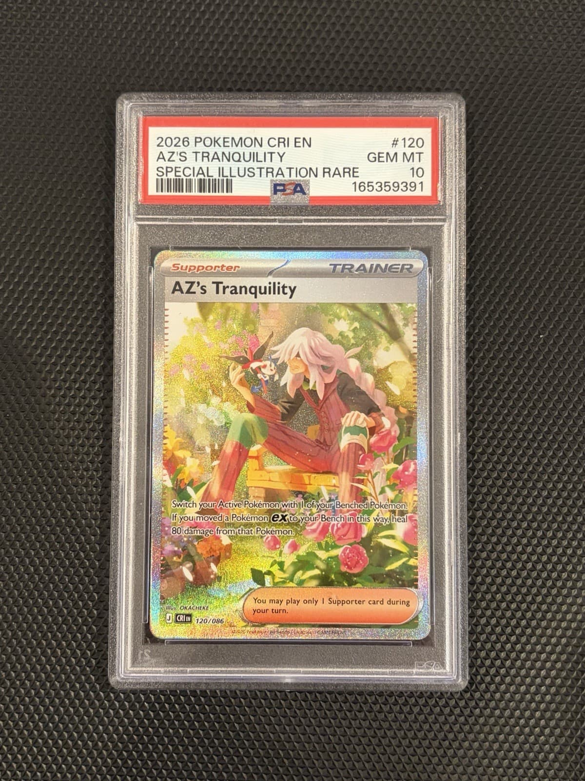 Pokemon TCG AZ's Tranquility SIR Holo EN Me04: Chaos Rising 120/086 PSA 10