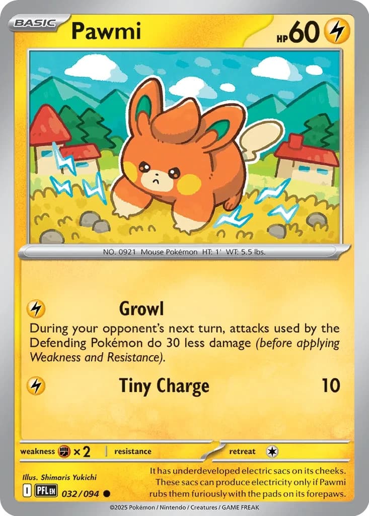 Me02: Phantasmal Flames Pokémon TCG Pawmi 32/94