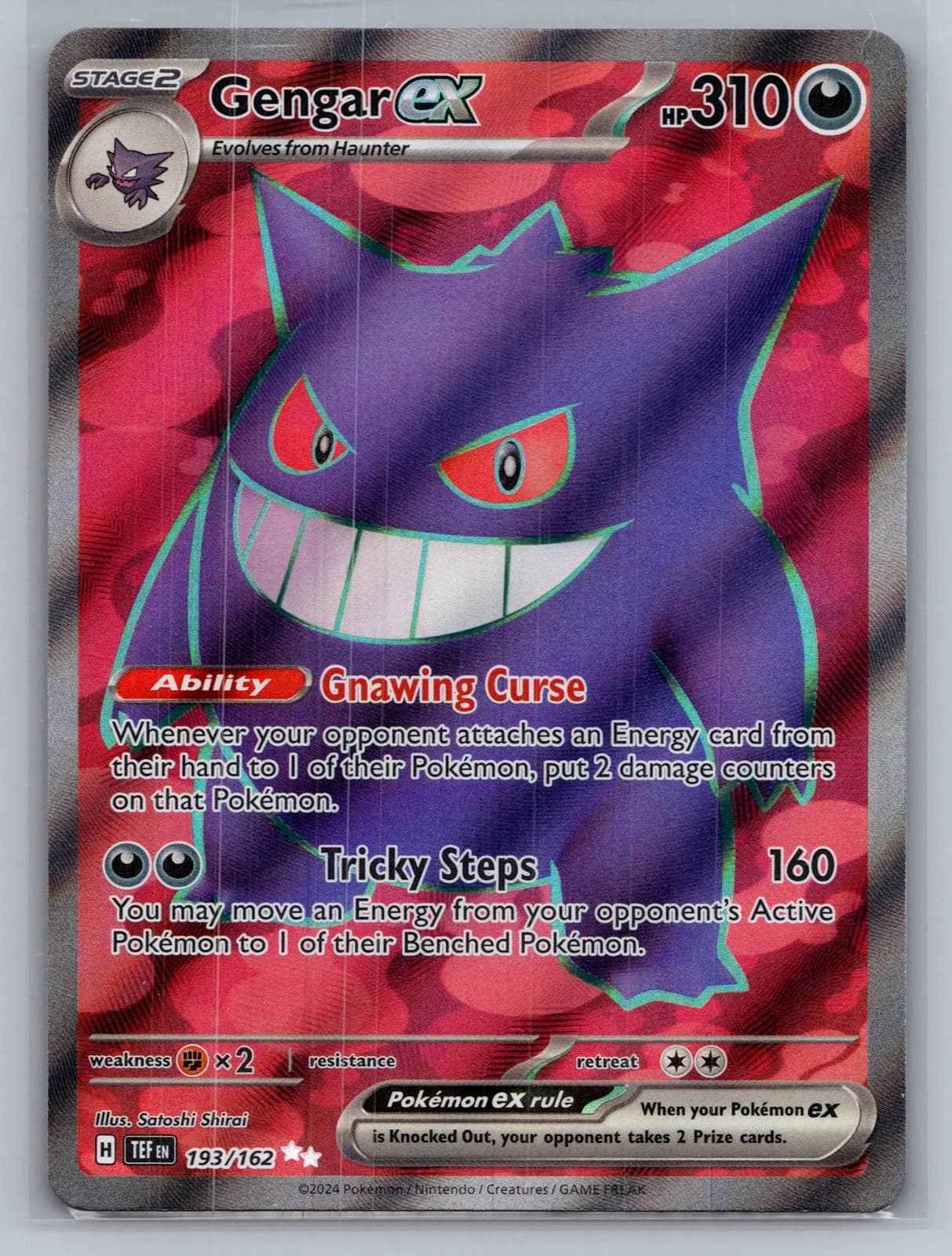 Gengar EX #193/162 2024 Temporal Forces Pokemon TCG