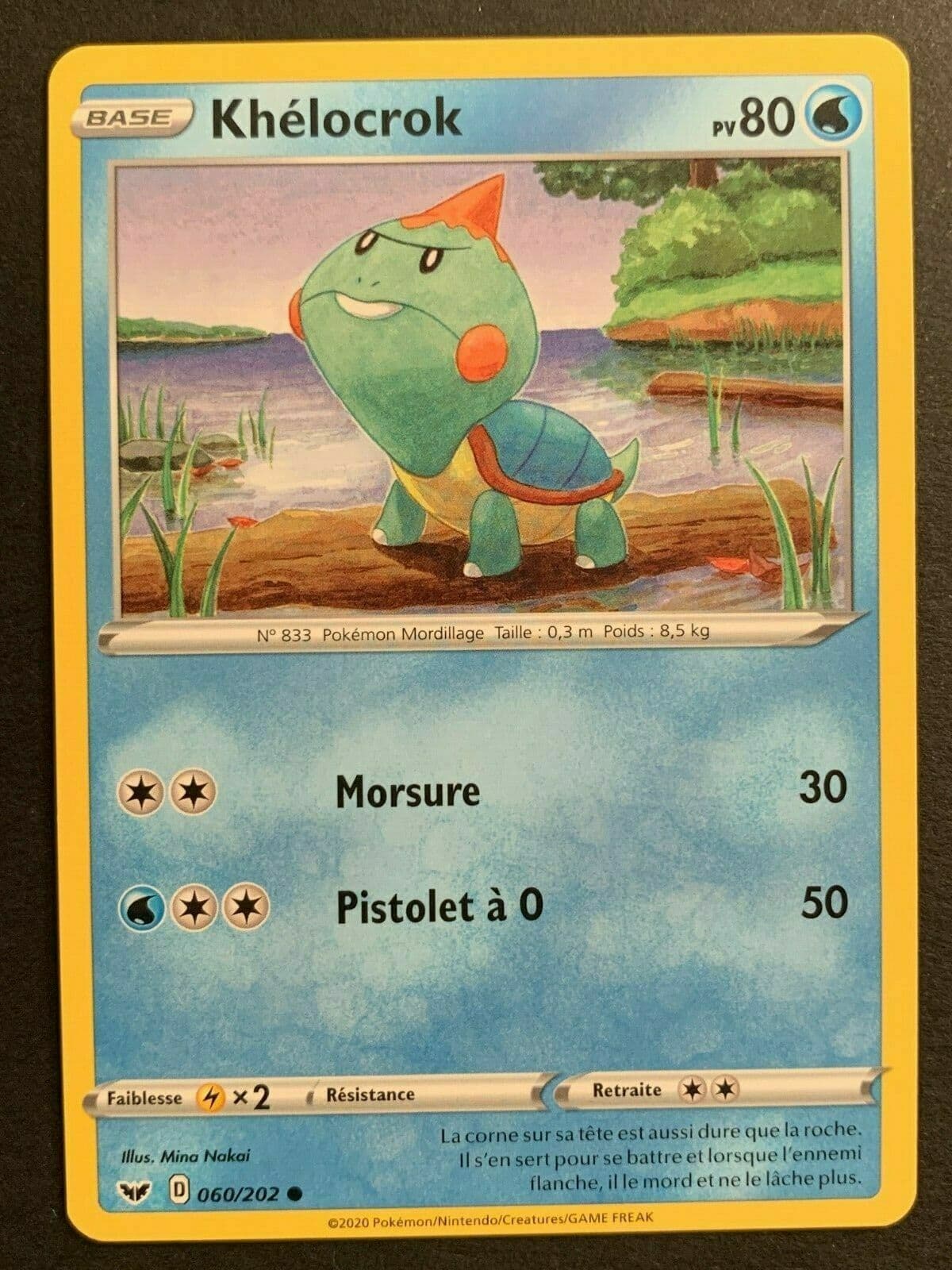 Carte Pokémon Epee et Bouclier Khélocrok NEUVE 60/202 FR