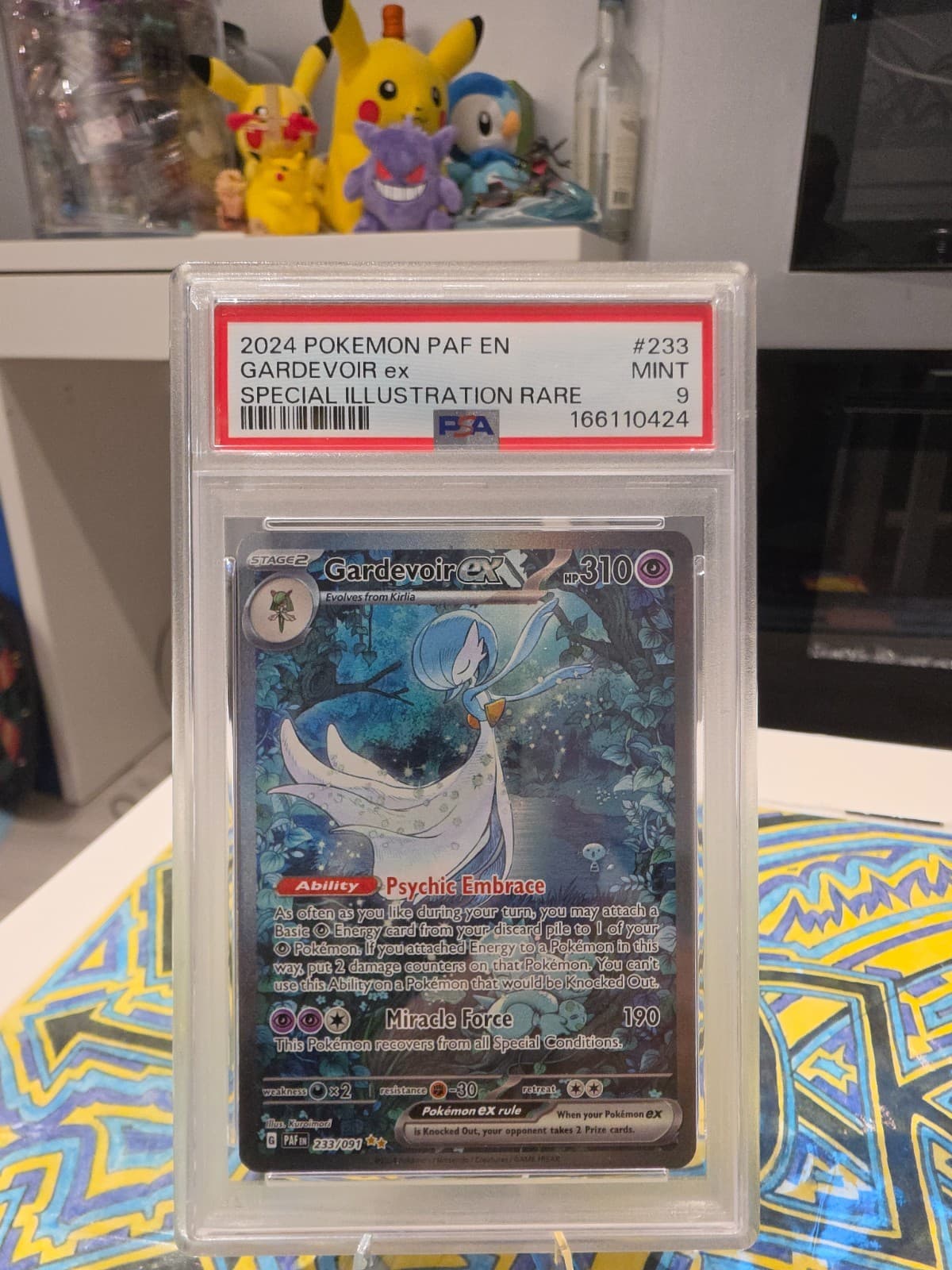 Pokemon TCG 2024 Paldean Fates Gardevoir ex 233/091 SIR Holo PSA 9