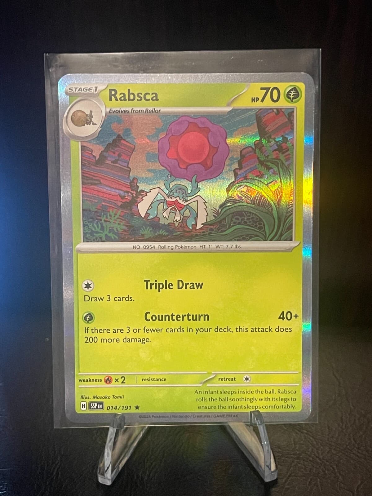 Rabsca - Holo - 14/191 Surging Sparks - Pokemon TCG - Near Mint - Rare