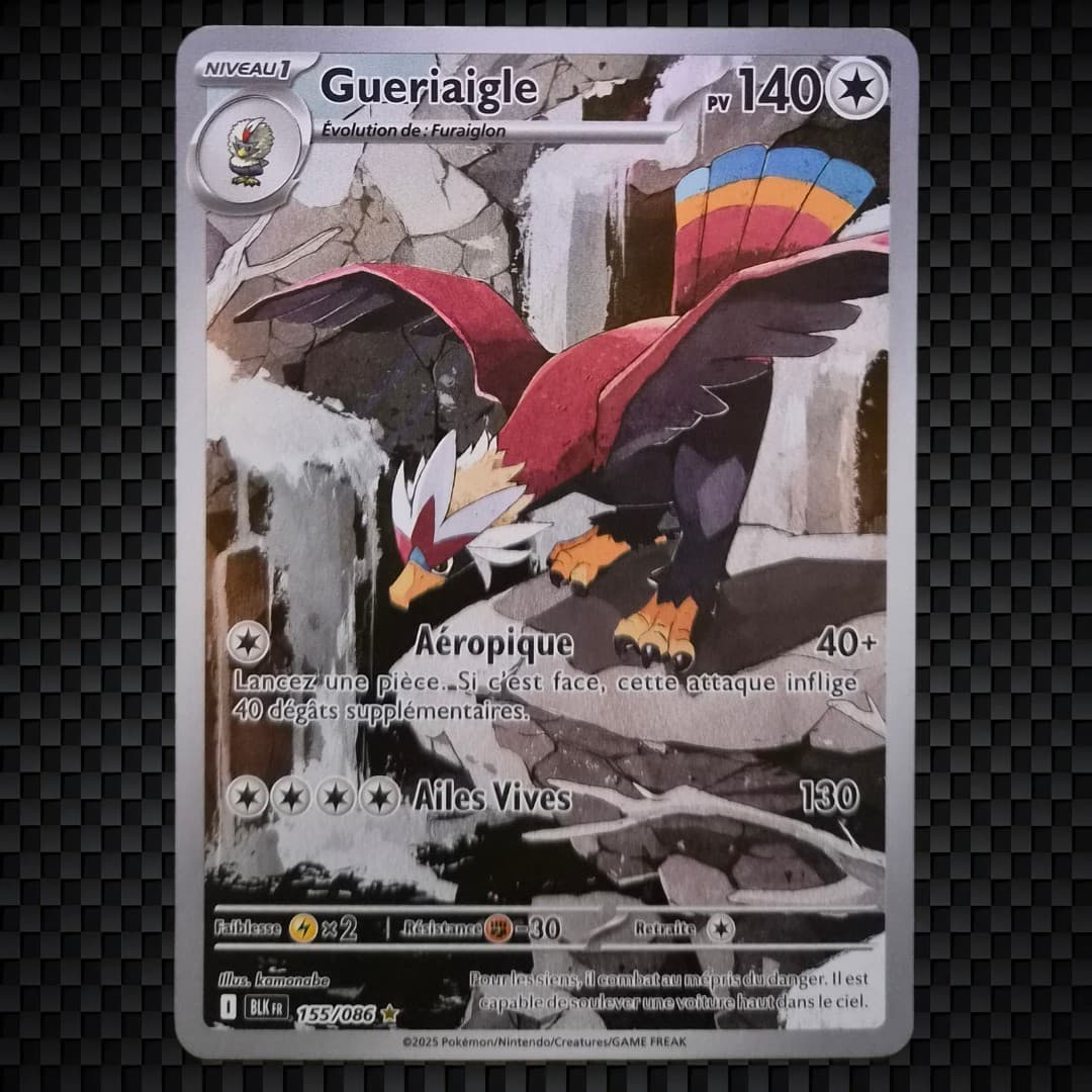 Cartes Pokémon : GUERIAIGLE 155/086 - Foudre Noire - FR 🇨🇵