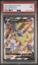 2021 POKEMON SWORD & SHIELD BATTLE STYLES #155 FA/TYRANITAR V PSA MINT 9