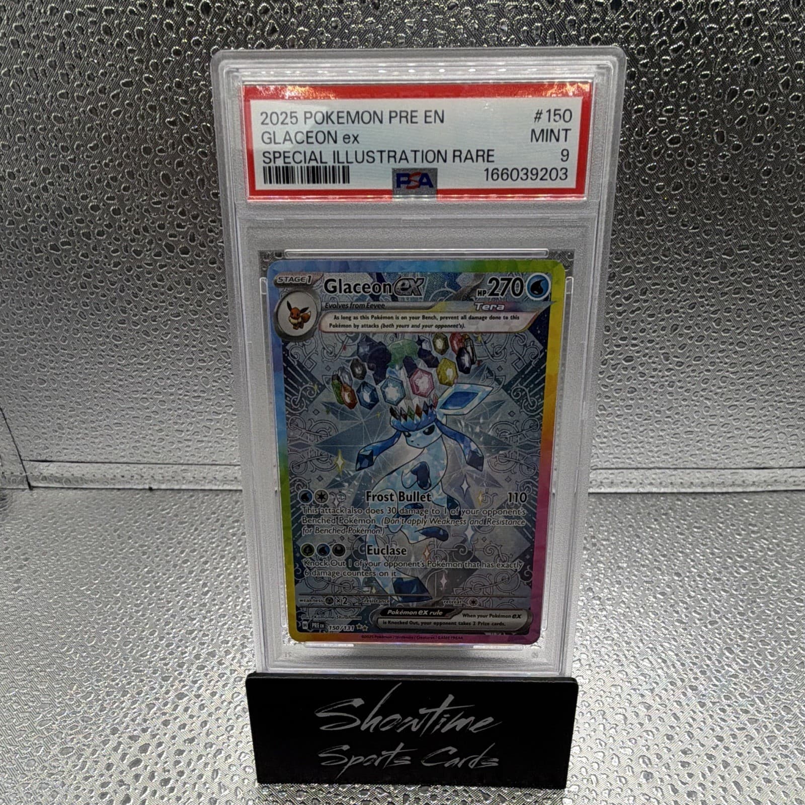 Glaceon ex 150/131 Sv Prismatic Evolutions Holo SIR PSA 9 Eng 2025