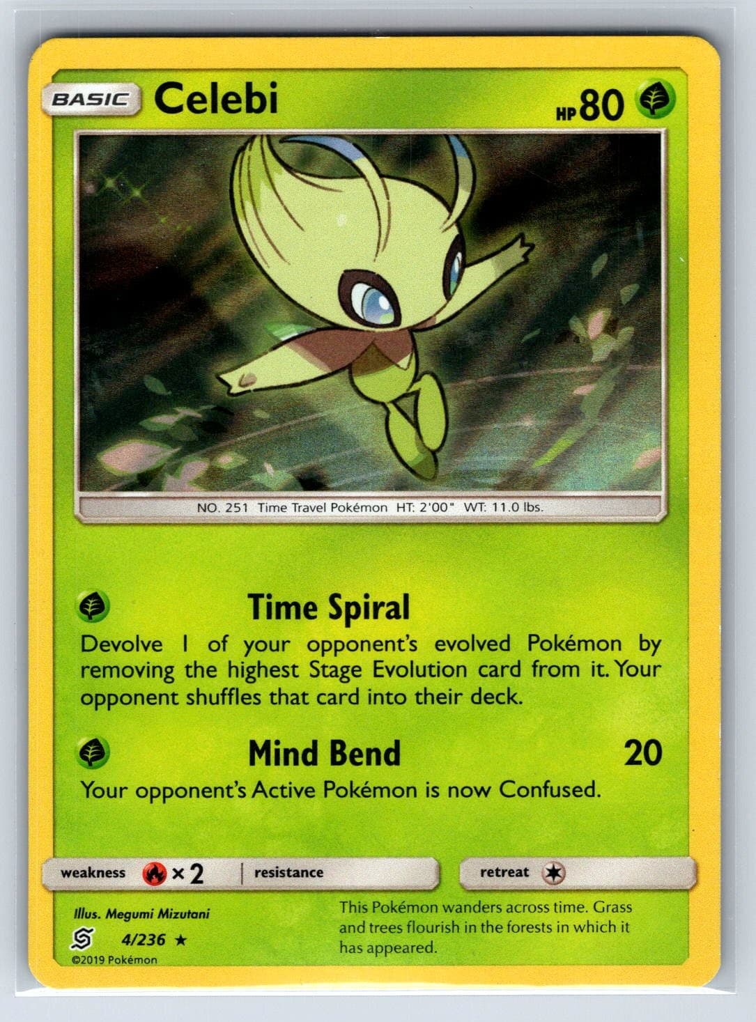 Celebi 4/236 Unified Minds Holo Pokemon Lightly Played