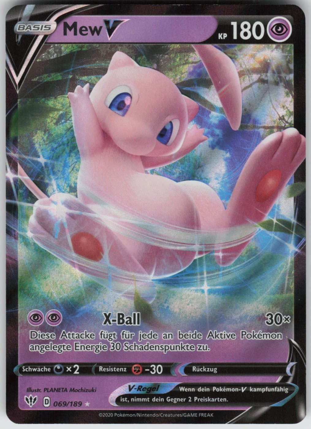 Mew - V - Darkness Ablaze - 69/189 - Pokemon Karte - Deutsch