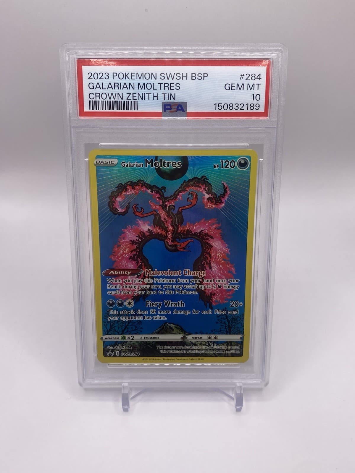 Pokemon Galarian Moltres SWSH284 Promo PSA 10