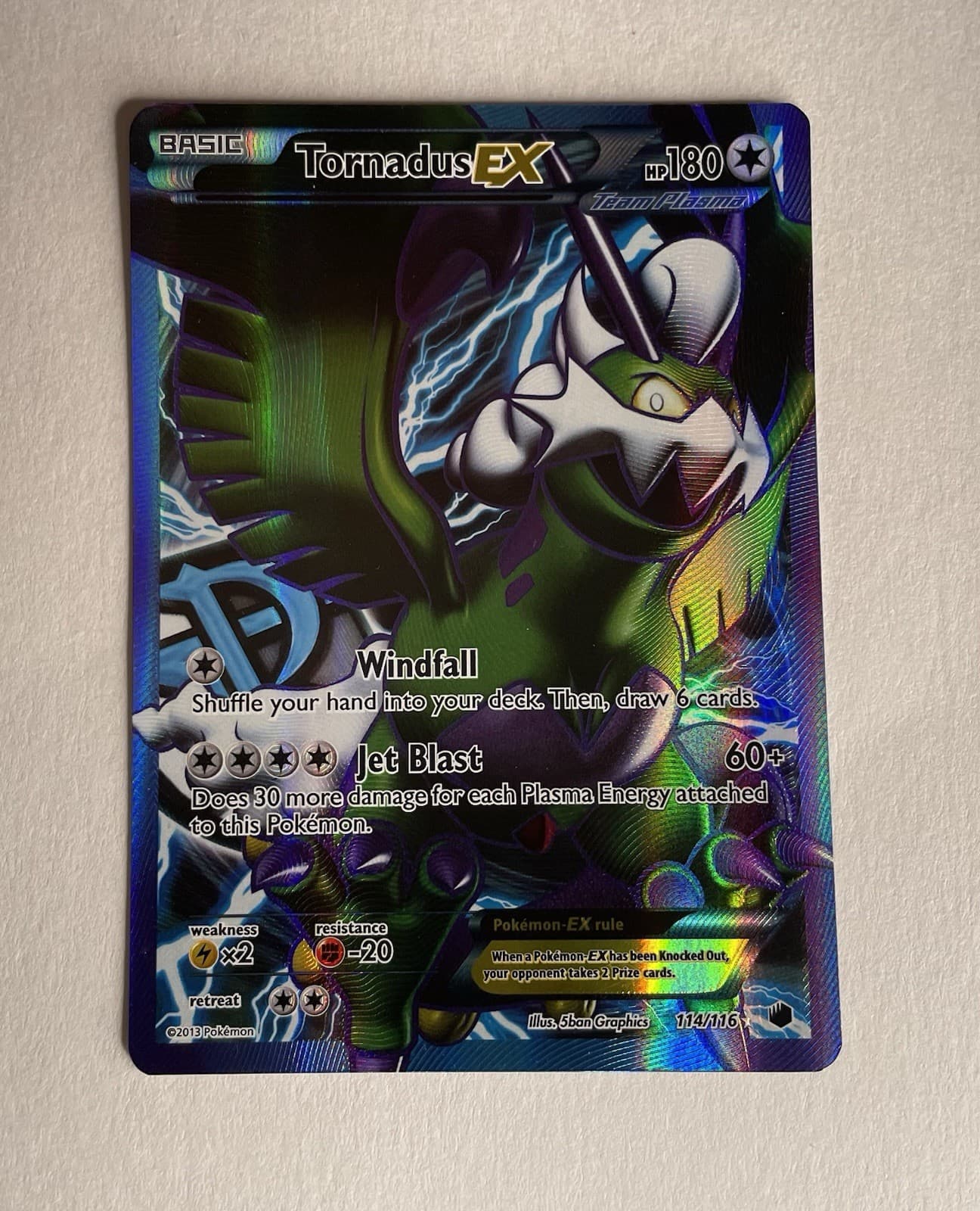 Pokemon TCG Tornadus EX (Team Plasma) (114 Full Art) 114/116 Plasma Freeze Holo