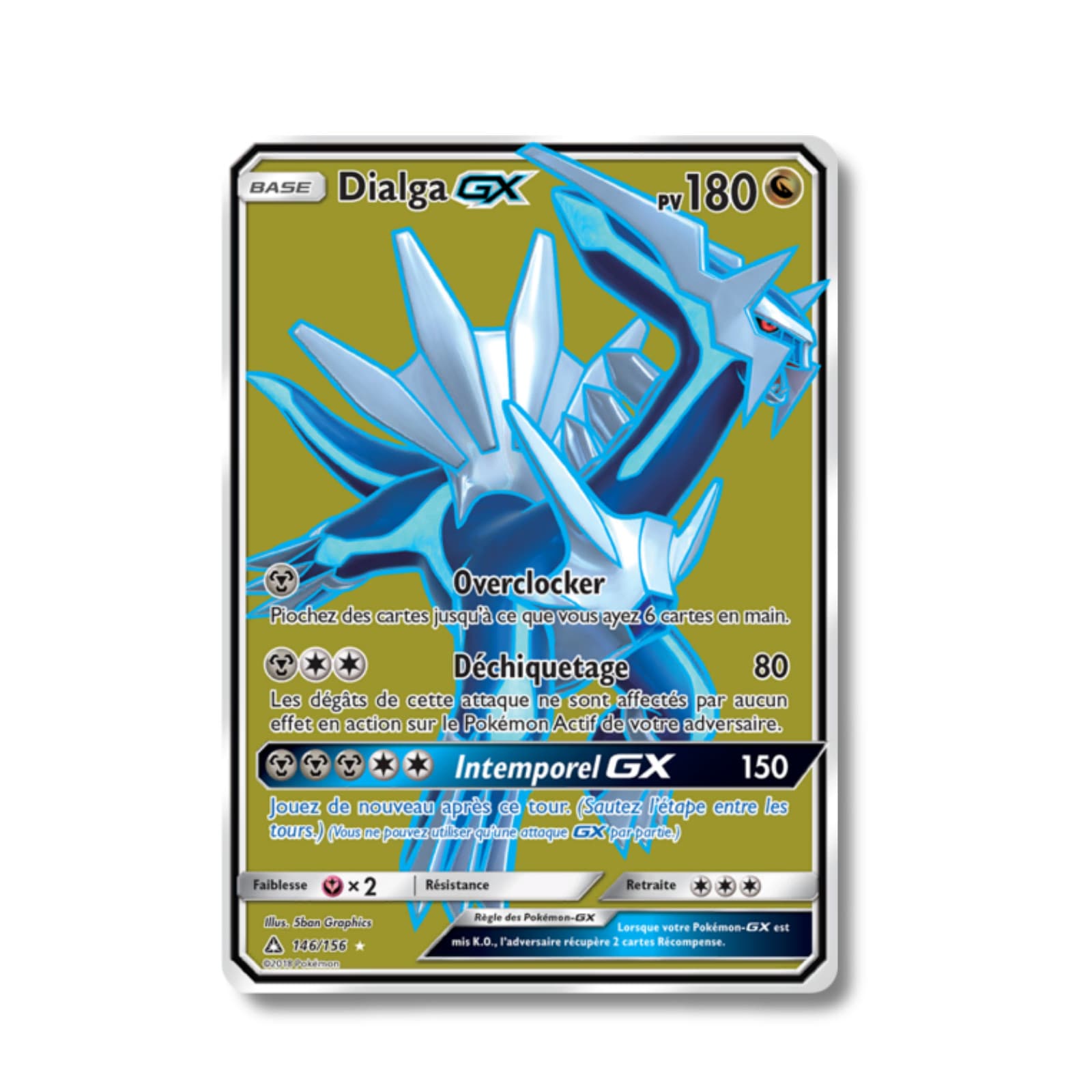 Carte Pokémon Française - Dialga GX 146/156 - Ultra Prisme
