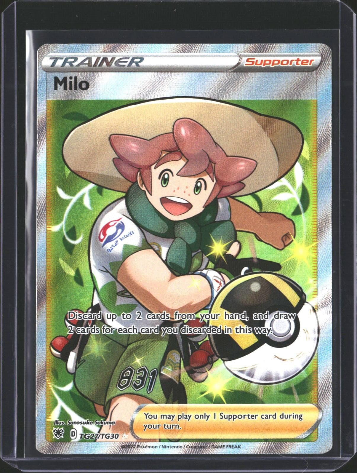 Milo TG27/TG30 Ultra Rare Astral Radiance Trainer Gallery Pokemon Holo NM/M