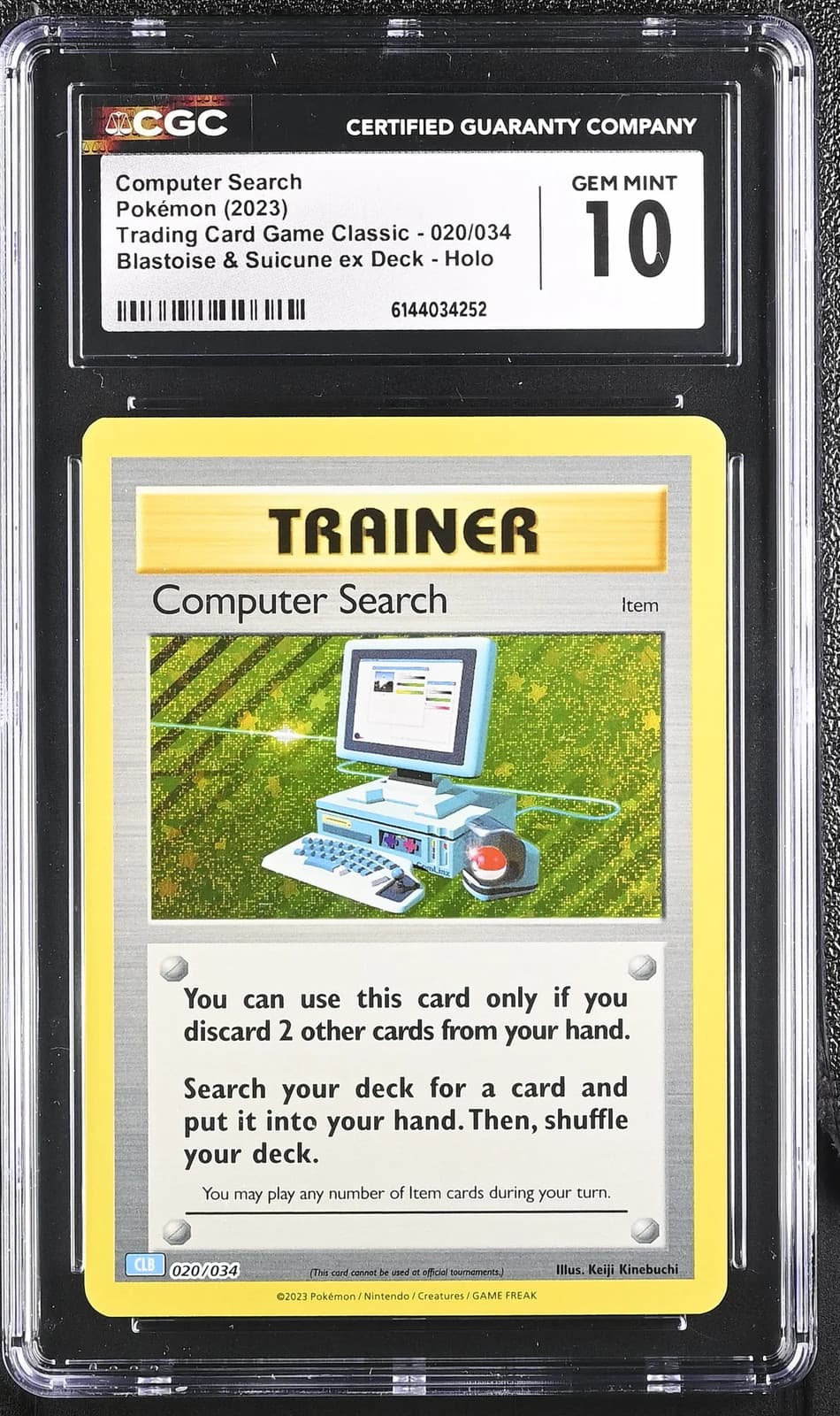 Computer Search 020/034 Pokemon TCG Classic Holo CGC 10 Graded Trainer Card — photo 1 of 2