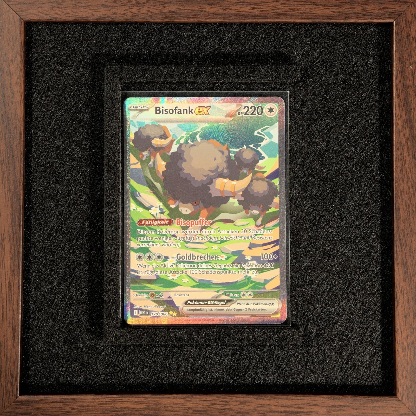 Pokemon Bisofank-ex 170/086 WHT Weiße Flammen Deutsch Full Art